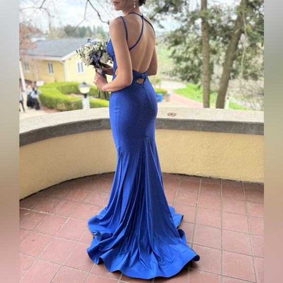 Ellie Wilde Royal Blue Prom Dress - Picture 2 of 3
